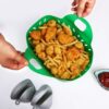 Silicone Air Fryer Liners 4pcs Set Dual Air Fryer with Gloves for Dual Air Fryer Xcui, Ninja Af400UK, AF451UK, Tower, Salter, Instant Vortex, Tef