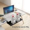 WANGFENG Ergonomic C Clamp-On Keyboard Tray, Adjustable Desk Extender Under Desk Slide-Out Enlarged Keyboard Mouse Holder for Office Home Typing
