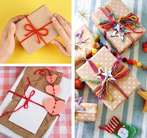 ilauke 3 Roll Macrame Cord 3mm x 100m, Macrame Rope Natural Gardening Twine, Cotton Rope Craft String for Projects, Wall Hanging, Plant Hangers,