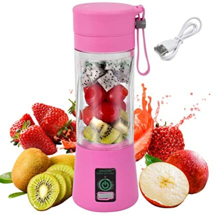 Portable Blender, Personal Blender Portable Juicer Cup Fruit Mixer,Mini Juice Blender for Smoothies and Shakes，with 6 Power Blades Travel Blender