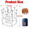 YOYIAG Stainless Steel Skewer Stand: 15 Pin Rotisserie Steamer Multi Pin Grill, Accessories Grill, Skewer Stand with Air Fryer Silicone Pot, with