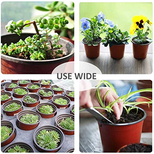 LATERN 50Pcs 15cm Plastic Plant Flower Pots Lightweight Seed Starting Pots Nursery Seedlings Pots Flower Plant Container (15 x 13cm)