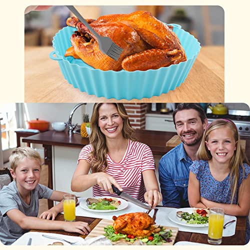 Silicone Air Fryer Liners, 3Pcs Air Fryer Liners Reusable Air Fryer Accessories Silicone Airfryer Liners Air Fryer Silicone Liner for Ninja Air F
