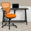 Flash Furniture Office Chair, Metal, Orange, 68.58 x 64.77 x 112.4 cm