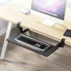 WANGFENG Adjustable Keyboard Tray - Ergonomic Under Desk Computer Keyboard & Mouse Platform Tray C- Clamp On Computer Drawer Extender for Home or