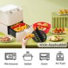 Zayookey 2 Pack Silicone Air Fryer Liners Divider, 6.5inch Reusable Air Fryer Basket Divider Pads, Heat Resistant ir Fryer Pot Separator for Air