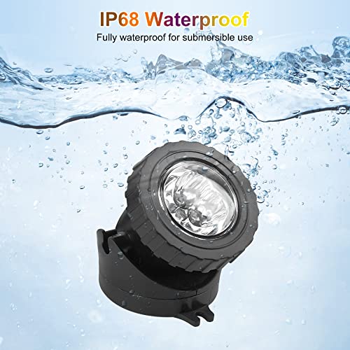 NATPOW Pond Lights, Mains Powered, RGB Underwater spot, Aquarium Lights with Remote Control, IP68 Waterproof, Multicoloured, Submersible, for Aqu