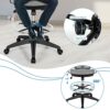 WALNUT Mesh Drafting Chair Office Chair w/Adjustable Armrests & Foot-Ring Grey