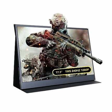 G-STORY 17.3 portable monitor 240Hz Laptop Monitor Stereo Speakers, 1ms, IPS Second Screen FreeSync 1080P, HDMI, for PS5 for Xbox Series x/s NS