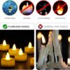 12 Pack Flameless Battery Operated Led Tea Lights with Timer,6 Hours on and 18 Hours Off Cycle,Electric Fake Candle in Warm Yellow for Halloween