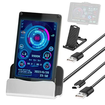 mingqian 3.5 Inch IPS LCD Monitor Display Computers Monitor CPU GPU Monitoring Sub-Screen Support Wins Linux System