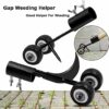 Sushi Kong Crazy Weeds Marauder,Crevice Weeding Tools with Wheels,Garden Detachable Long Handle 2 in 1 Weed Puller Tool Stand Up Heavy Duty