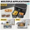 Air Fryer Rack for Ninja Dual Air Fryer Victop 3pcs Layered Dehydrator Rack with Clip and Heighten Feet, Stackable Grilling Rack Multipurpose Coo