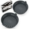 WAFE Reusable Silicone Air Fryer Liner - Easy to Clean Non-Stick Basket w/Bevelled Edges & Drain Channel - Kitchen Cooking Pot Accessories, Heat