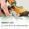 X-COTEC Garden Secateurs, Professional Pruning Shears with Sharp and Stainless Steel Blade, Garden Scissors, Anvil Secateurs Ergonomic Shape Gard