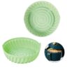 Silicone Air Fryer Liners 2Pcs Reusable Air Fryer Silicone Pot Air Fryer Accessories, Replacement for Disposable Parchment Paper Liner Silicone B