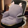 LUKEO Cute Fluffy Seat Chair Cushion Home Office Chair Backrest Lumbar Pillow Tatami Floor Cushion Puff Children's Sofa Cushion Stool (Color : bl