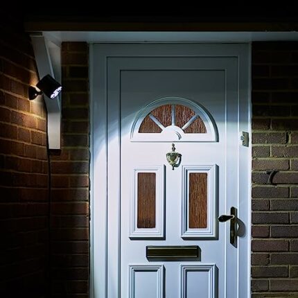 SA Products LED Security Light - Outdoor LED Lights with 5 Bulbs & Motion Sensor - Battery-Powered 600 Lumen Spotlight - Easy-to-Mount Night Ligh