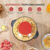 Tiastar Popcorn Machine, 650W Electric Stirring Popcorn Maker, 3L Capacity Popcorn Popper with Non-Stick Coating, Healthy & Less Oil for Movie Ni