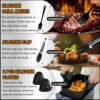 VRINO Air Fryer Accessories,Set of 8 for 【Ninja AF400UK 9.5L】 Tower T17088-8.8in Larger Size-Premium Silicone Air Fry Liners,ninja Dual Air Fryer