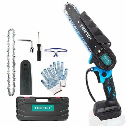 Cordless Pruning Saw 6 Inch, Brushless Chainsaw Replacement for Makita DUC101Z, Mini Chainsaw Battery Small Portable One-Handed Chainsaw for Gard