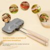 Removable Toasted Sandwich Maker Double-Sided Gas Sandwich Maker, Hand Toaster Sandwich Maker Non-Stick Grill Cheese Maker, Camping Toastie Maker