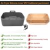 Silicone Pot for Ninja Dual Air Fryer, 2PCS Reusable Air Fryer Basket, Silicone Air Fryer Liners, Air Fryer Accessories for Ninja AF300UK AF400UK