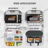 ZARYN Silicone Reusable Air Fryer Liner - Food Safe Easy Cleaning, Suitable for Most Fryers - Heat Resistant Reusable for Microwave Oven - Pack o