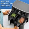 2Pcs Air Fryer Rack, Air Fryer Rack Compatible for Ninja Dual Air Fryer Multipurpose Air Fryer Accessories Stainless Steel Dual Air Fryer Rack wi