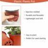 Vockvic 50 Pieces Plastic Plant Pots, Multifunctional Garden Planter, Practical Seed Tray Flower Seeding Nursery Pots, Ideal for Herb Flower Bedd