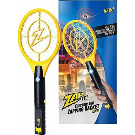 Zap It! Electric Fly Swatter - Rechargeable Zapper, Killer Racket, Mosquito And Wasp Bug Zapper 4,000 Volt, Usb Charging, Lightweight Handy (Mini