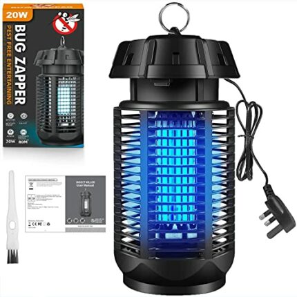 Mosquito Killer Lamp, Electric Mosquito Killer, Portable Waterproof 20W Powerful Fly Killer Fly Zapper Bug Zapper, 360° Indoor Pest Control, Used