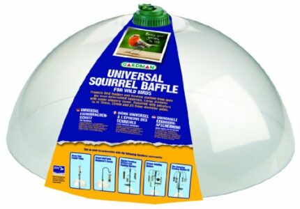 Gardman A01158 Squirrel Baffle Bird Feeding Station, Clear, 12.5 x 14.5 x 4 cm