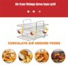 RUANI Air Fryer Rack for Ninja Dual Air Fryer 304 Stainless Steel Multi-Layer Dehydrator Rack Toast Rack Air Fryer Accessories