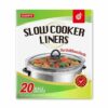 20 Bags Extra Large Slow Cooker Liners |Slow Cooker Bags Fits 6-10 QT Pot | Suitable for Oval & Round Pot, BPA Free (1 Pack 14"x 22" /Bags)