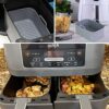 Silicone Pot for Ninja Dual Air Fryer, 2PCS Reusable Air Fryer Basket, Silicone Air Fryer Liners, Air Fryer Accessories for Ninja AF300UK AF400UK