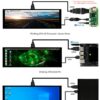 7.9inch Capacitive Touch LCD 400×1280 Pixel IPS Screen HDMI Interface 5-Points Toughened Glass Driver Free for All Raspberry Pi 4B/3B+/3B/2B/Zero