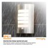Bianco PIR Lights Outdoor - Outside Lights Mains Powered - Security Lights with Motion Sensor Mains Powered - IP44 Rated Wall Lights - E27 LED Co