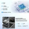 AOCWEI Laptop 15.6" Intel Celeron J4105 (Up to 2.5Ghz) 4 core 6GB RAM 128GB SSD Win 10 Pro Laptop 1080 FHD Screen 2.4G+5G WiFi Bluetooth 4.2 HDMI