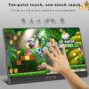 ZFTVNIE Portable Monitor -15.6 inch Touchscreen Monitor Full HD 1920x1080P Portable Display with HDMI USB-C External Monitor for Laptop/Phones/PC