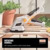 VonHaus 7.2V 2 in 1 Grass and Hedge Trimmer - Battery Powered Cordless, Interchangeable Blades, Easy Tool Blade Change, Telescopic Handle & Troll