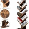 Tree Bookshelf-8 tier standing bookshelf,Tree Bookshelf for Wall​,Artistic Book Organizer,Retro Wood Storage Rack for CDs/Movies/Books,Utility Or