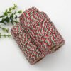 AUERVO 100M Christmas Twine, Green Red and White String Cotton Wrapping Twine For Christmas Packing Gift Wrapping String Decorations