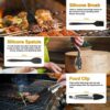 WOLAFOO 8pcs Air Fryer Accessories Silicone Air Fryer Liner for Ninja Dual AF300UK AF400Reusable Air Fryer Baskets & Air Fryer Rack & Paper Linin
