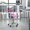 Flash Furniture Office Chair, Chrome, Wine Red, 41.91 x 43.18 x 88.27 cm