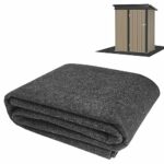 YEXEXINM 5.3 x 3.3 FT Outdoor Storage Shed Mat-Waterproof Dustproof Outdoor Carport Mat- Backing Prevents Liquid Penetration，Anti-Slip Patio Furn