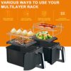 2Pcs Air Fryer Rack for Ninja Dual Zone Air Fryer, 304 Stainless Steel Multi-Layer Rack, Air Fryer Accessories Dehydrator Rack Compatible with Ni