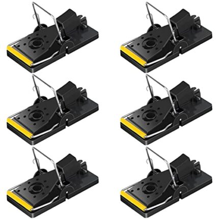 Trisiki Mouse Trap, 6 Pack Heavy Duty Reusable Snap Traps that Kill Instantly, High Sensitive Mice Catcher UK, Safe and Effective Rodent Trap for