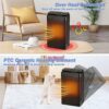 Augot Remote Control Space Heater, 60° Oscillating Heater PTC Ceramic Electric Heater for Home with Thermostat, 2/4/6/8/1012H Timer, Overheating