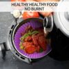 2 Pcs Silicone Air Fryer Liners Silicone Pot, 7.9" Food Grade Air Fryer Silicone Baking Tray Greaseproof, Airfryer Basket Rack Accessories for Ai